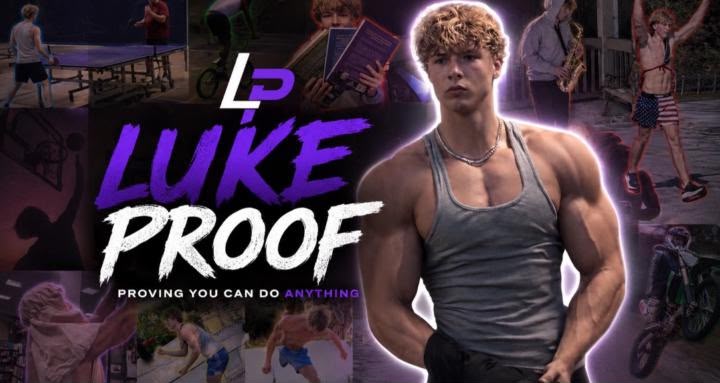 LUKEPROOF creator collage featuring Luke and the Proving You Can Do Anything series